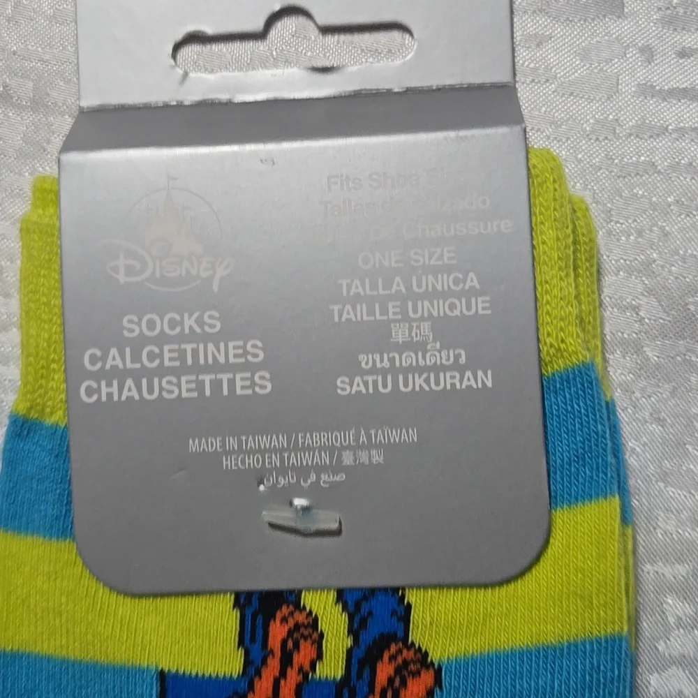 Disney Adult Socks - Mickey, Goofy, Pluto, Donald Striped